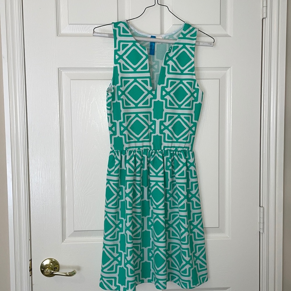 Green Patterned Spring Dress